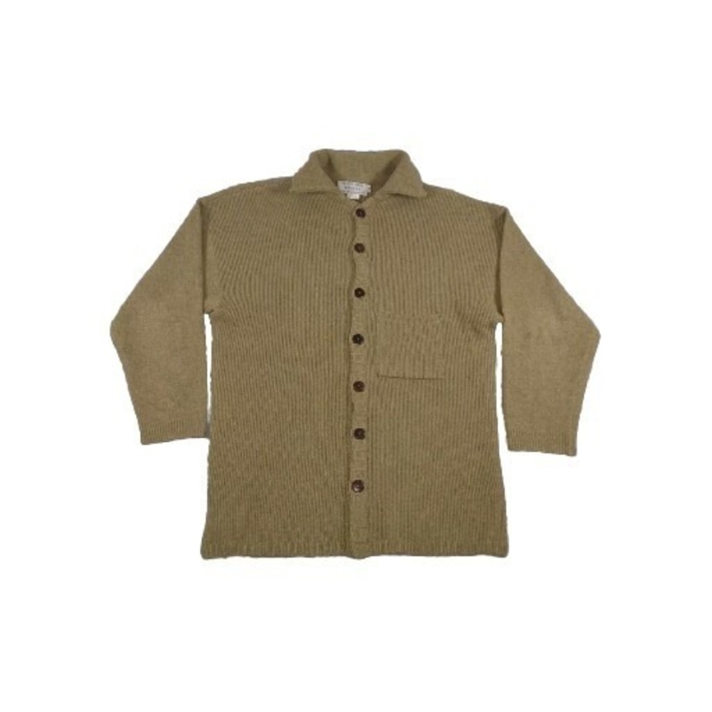 Indigenous Designs Vintage 100% Pure Wool Olive  Button Cardigan Womens Sz Small